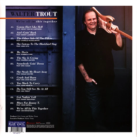 Walter Trout - We're All In This Together Blue Vinyl Edition