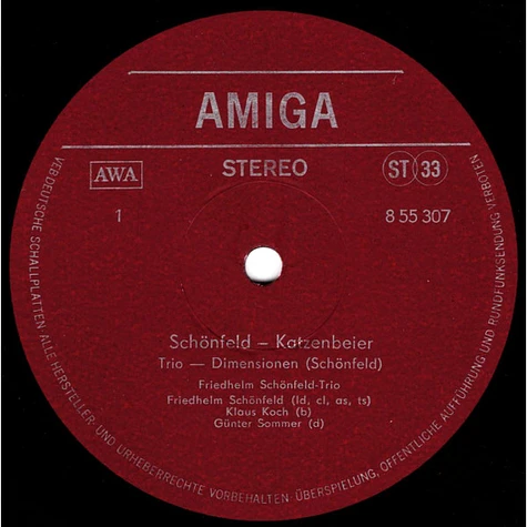 Friedhelm Schönfeld - Hubert Katzenbeier - Jazz