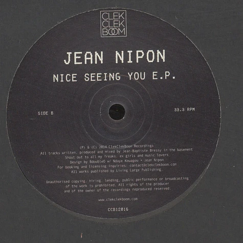 Jean Nipon - Nice Seeing You E.P.