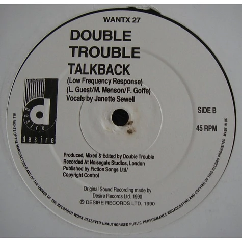 Double Trouble - Talk Back