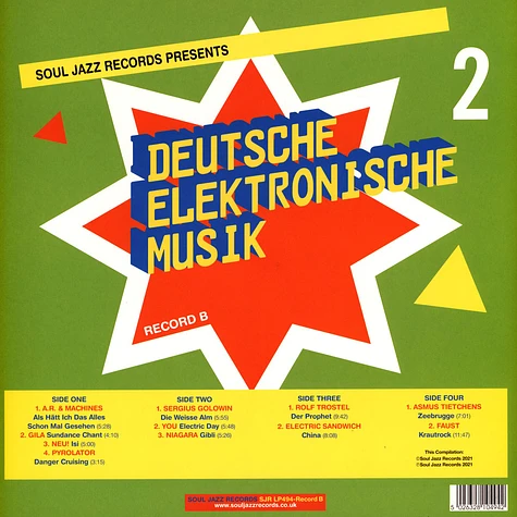 Soul Jazz Records presents - Deutsche Elektronische Musik Volume 2 - Experimental German Rock And Electronic Music 1972-83 LP 2