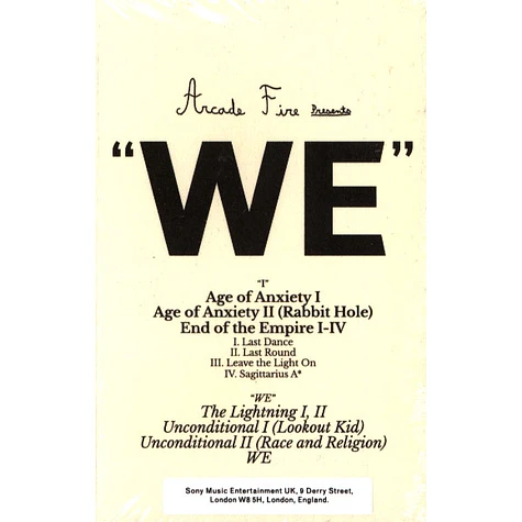 Arcade Fire - We Clear Cassette Edition