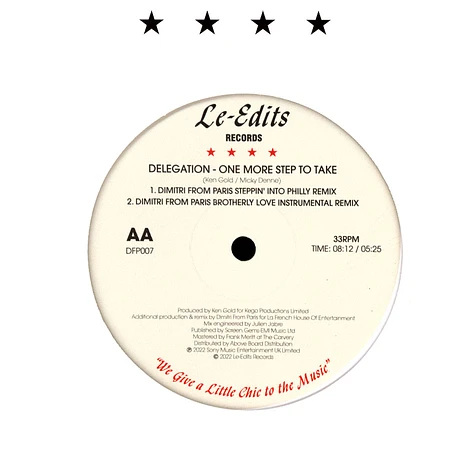 Delegation - Heartache No. 9 / One More Step To Take Dimitri From Paris Remixes