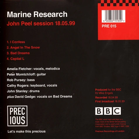 Marine Research - John Peel 18.05.99