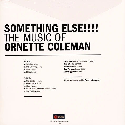 Ornette Coleman - Something Else Black Vinyl Edition