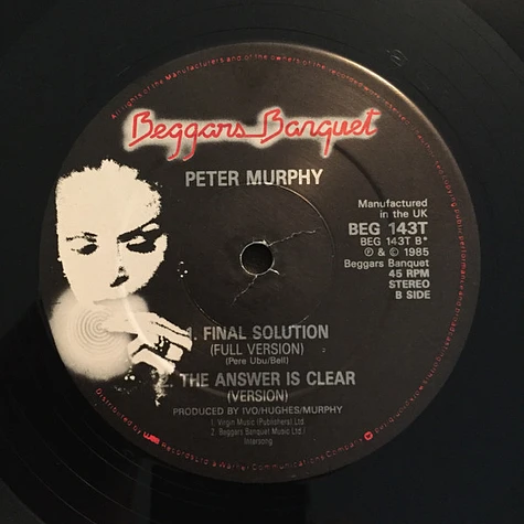 Peter Murphy - Final Solution
