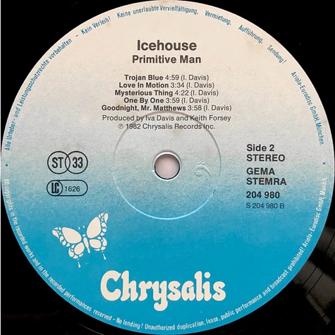 Icehouse - Primitive Man