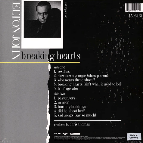 Elton John - Breaking Hearts Limited Remastered Edition