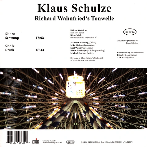Klaus Schulze - Richard Wahnfried's Tonwelle 45 RPM Edition