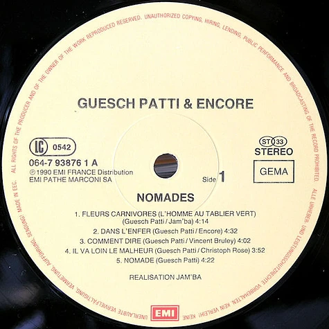 Guesch Patti & Encore - Nomades