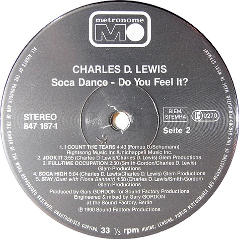 Charles D. Lewis - Soca Dance - Do You Feel It?