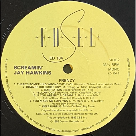 Screamin' Jay Hawkins - Frenzy