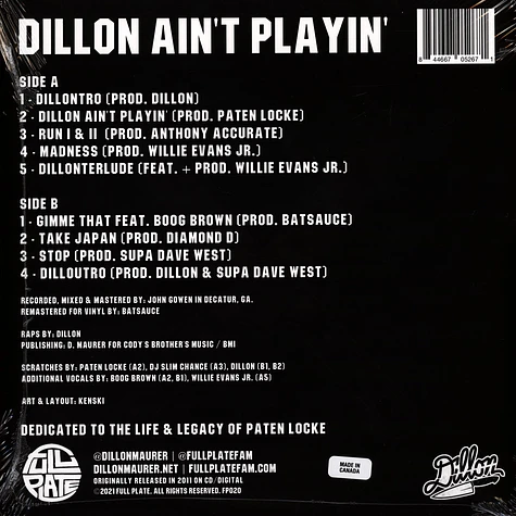 Dillon - Dillon Ain't Playin' 10th Anniversary