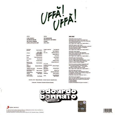 Edoardo Bennato - Uffa'! Uffa'! Green Vinyl Edition