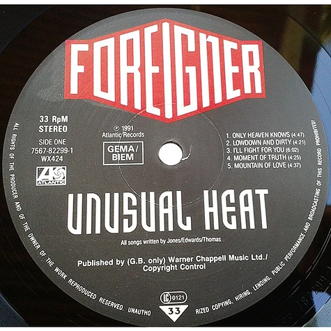 Foreigner - Unusual Heat