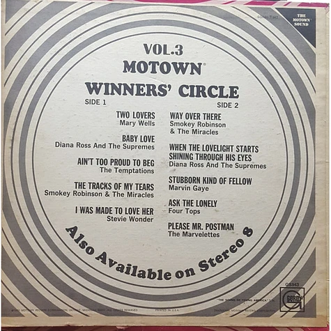 V.A. - Motown Winners' Circle No. 1 Hits Vol. 3