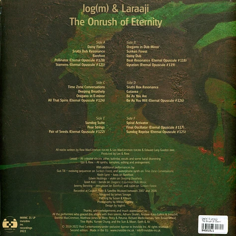 Log(m) & Laraaji - The Onrush Of Eternity Transparent Dark Green Vinyl Edition