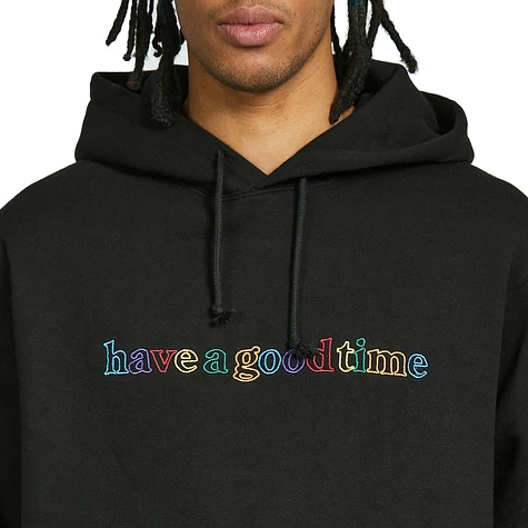 have a good time - Colorful Outline Side Logo Pullover Hoodie