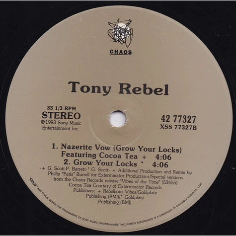 Tony Rebel - Nazerite Vow