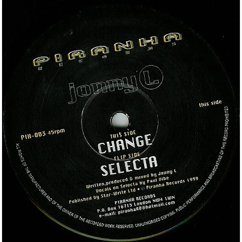 Jonny L - Selecta / Change