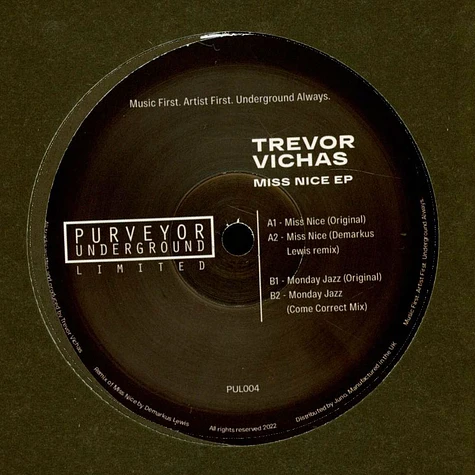 Trevor Vichas - Miss Nice Ep Demarkus Lewis & Come Correct Remixes