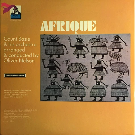 Count Basie Orchestra Arranged & Conducted By Oliver Nelson - Afrique