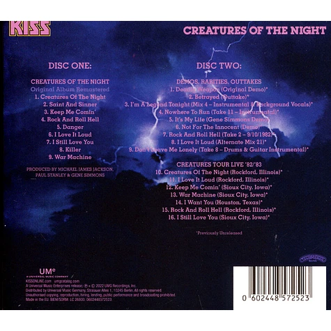 Kiss - Creatures Of The Night 40th Anniversary Edition