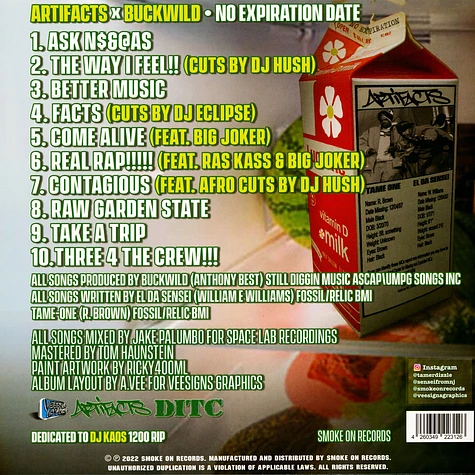 Artifacts X Buckwild - No Expiration Date Yellow Vinyl Edition