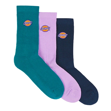 Dickies - Valley Grove Embroidered Socks (3 Pack)