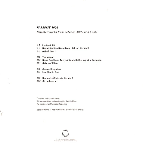 Paradise 3001 - Selected Works From Between 1992 And 1995