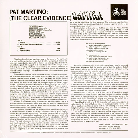 Pat Martino - Baiyina The Clear Evidence