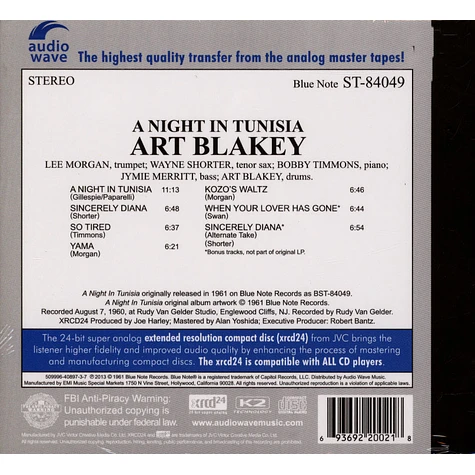 Art Blakey & The Jazz Messengers - A Night In Tunisia Xrcd Edition