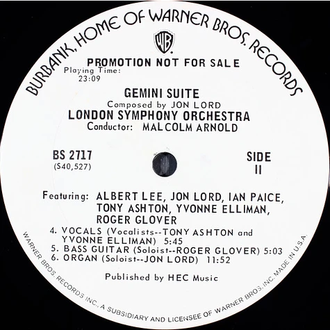 Jon Lord / The London Symphony Orchestra - Gemini Suite