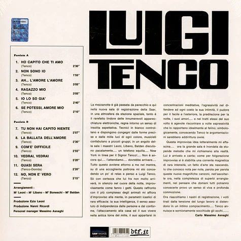 Luigi Tenco - Luigi Tenco Clear Yellow Vinyl Edition