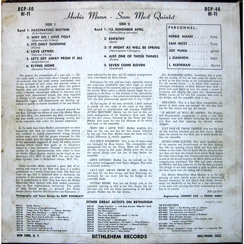 The Herbie Mann-Sam Most Quintet - The Herbie Mann-Sam Most Quintet