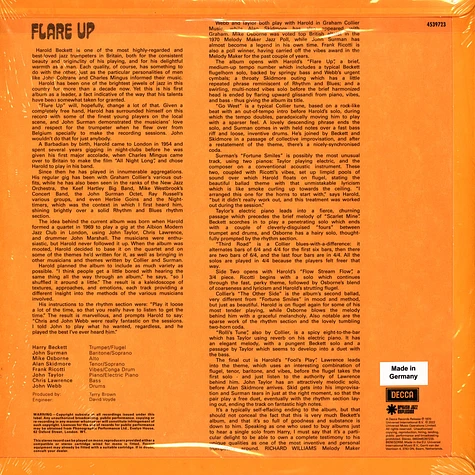 Harry Beckett - Flare Up