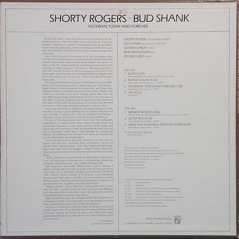 Shorty Rogers / Bud Shank - Yesterday, Today And Forever