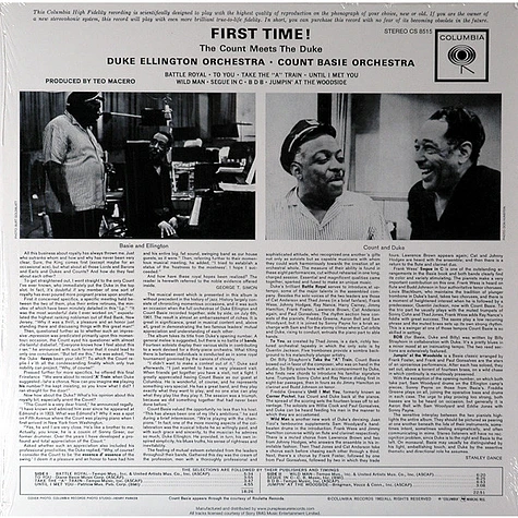 Duke Ellington And Count Basie - First Time! The Count Meets The Duke