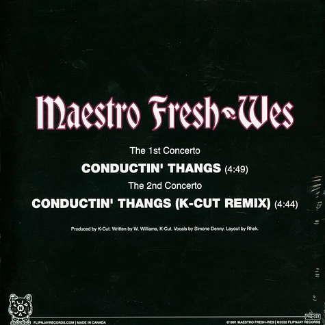 Maestro Fresh Wes - Conductin' Thangs Black Vinyl Edition