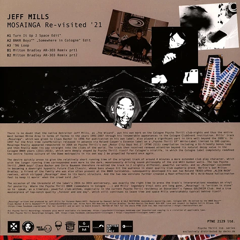 Jeff Mills - Mosainga Re-Visited Black Vinyl Edition