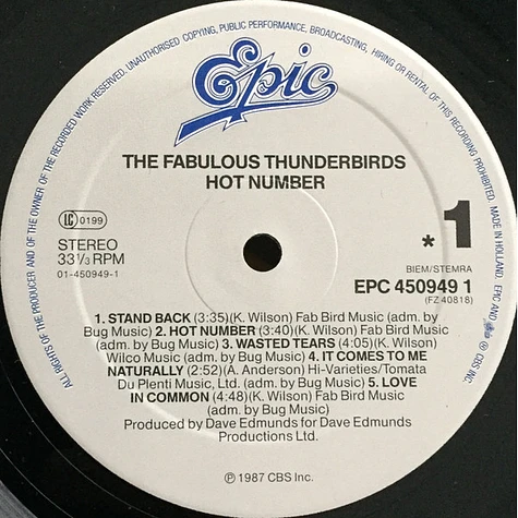 The Fabulous Thunderbirds - Hot Number