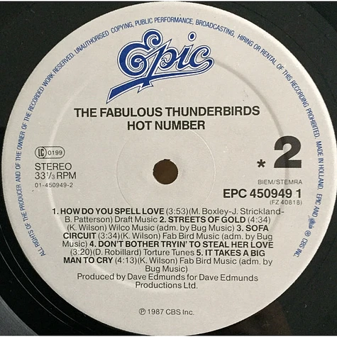 The Fabulous Thunderbirds - Hot Number