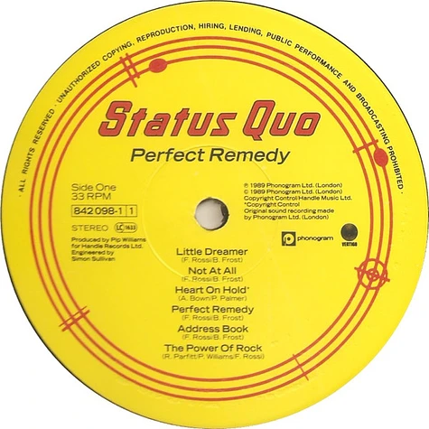 Status Quo - Perfect Remedy