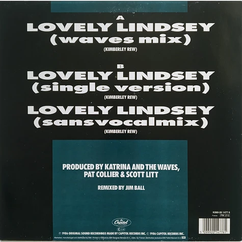Katrina And The Waves - Lovely Lindsey