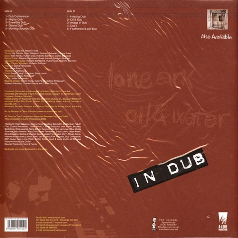 Lone Ark - Oil And Water In Dub
