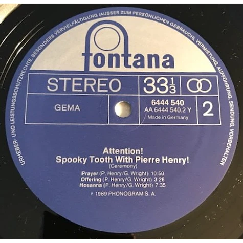 Spooky Tooth With Pierre Henry - Ceremony