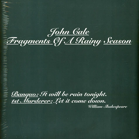 John Cale - Fragments Of A Rainy Season