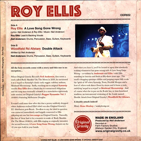 Roy Ellis / Woodfield Rd Allstars - A Love Song Gone Wrong / Double Attack