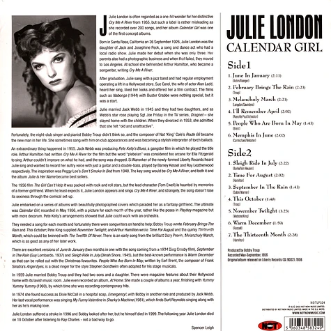 Julie London - Calendar Girl