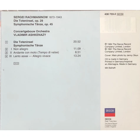 Sergei Vasilyevich Rachmaninoff / Concertgebouworkest / Vladimir Ashkenazy - Die Toteninsel, Op. 29 / Symphonische Tänze, Op. 45